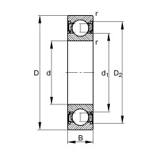 Cuscinetto 61806-2RSR FAG