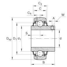 Cuscinetto GYE25-KRR-B INA