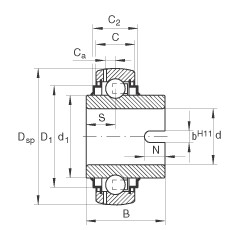 Cuscinetto GLE25-KRR-B INA