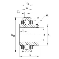 Cuscinetto GYE45-KRR-B-VA INA