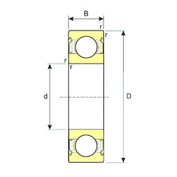 Cuscinetto SS 61806-ZZ ISB