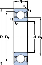 Cuscinetto W 6202-2RZ SKF