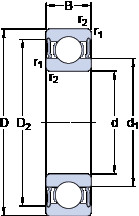 Cuscinetto W 61709-2RS1 SKF