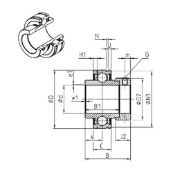 Cuscinetto CEX206 SNR