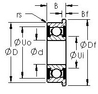 Cuscinetto F624H-2RS AST