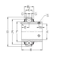 Cuscinetto GYE70-KRRB NKE