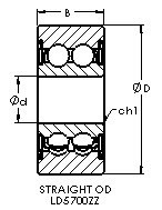 Cuscinetto LD5708ZZ AST