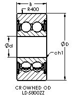 Cuscinetto LD5802ZZ AST