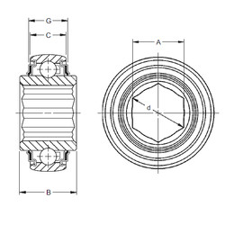 Cuscinetto SBX0762LLMC4/L738Q1 NTN