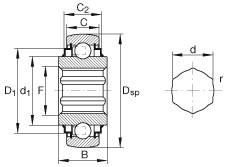 Cuscinetto SK014-205-KRR-B INA