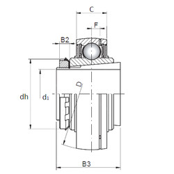 Cuscinetto UK208+H2308 CX