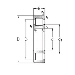 Cuscinetto NUP240-E-MA6 NKE