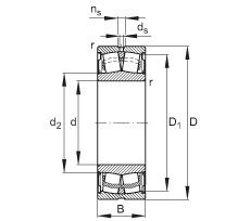 Cuscinetto WS22217-E1-2RSR FAG