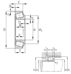 Cuscinetto KHM518445-HM518410 FAG