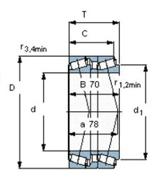 Cuscinetto T7FC 080T98/QCL7CDTC20 SKF