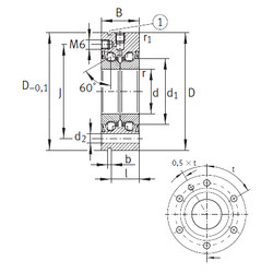 Cuscinetto ZKLF50115-2Z INA