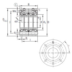 Cuscinetto ZKLF3080-2RS-2AP INA