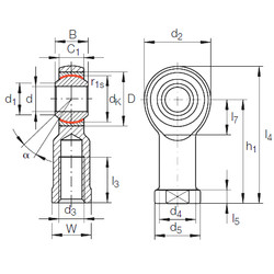 Cuscinetto GIPR 30 PW INA